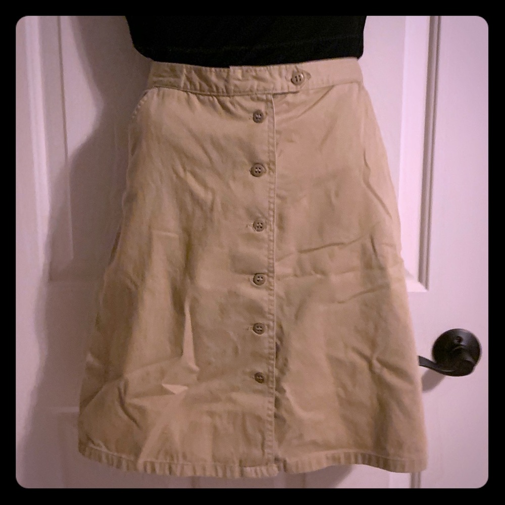 Button down Khaki skirt